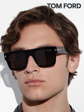 TOM FORD Fausto Thick Acetate Sunglasses - Black